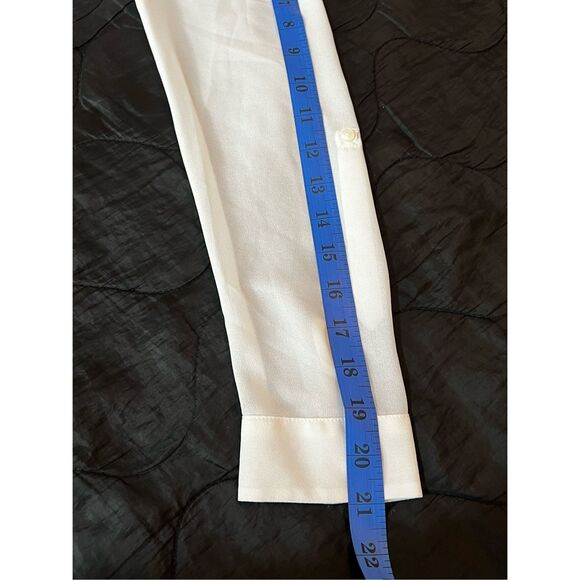 Abercrombie Kids Top Girl Size Medium Ivory Floral Lace Button-Down Shirt Blouse - Picture 9 of 10